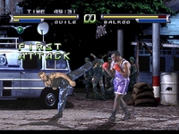 une photo d'Ã©cran de Street Fighter - The Movie sur Sega Saturn